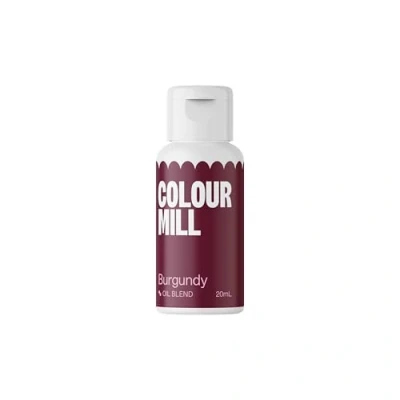 Abbildung von Colour Mill Oil Blend Burgundy Lebensmittelfarbe auf Ölbasis Lebensmittelfarben für Schokolade, Fondant, Cupcakes, Kuchen, Backen, Macaron Food Coloring Tortendeko 20ml