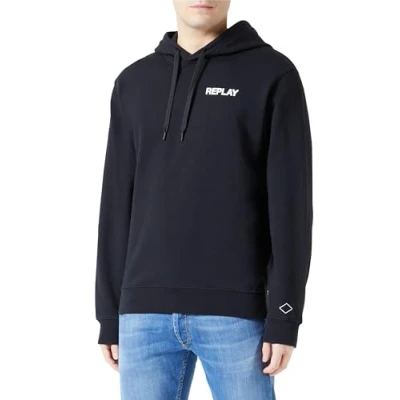 Abbildung von Replay MIT Logoprint Kapuzenpullover, Herren, Größe: Medium, Black
