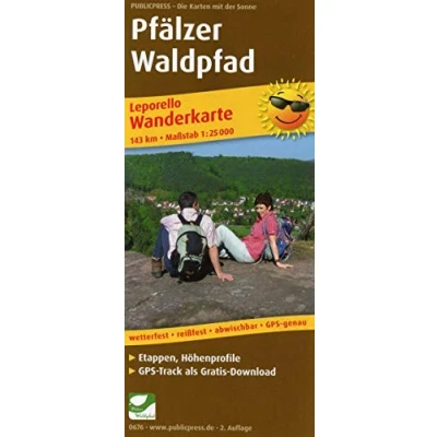 Abbildung von Pfälzer Waldpfad: Leporello Wanderkarte mit Ausflugszielen, Einkehr &amp; Freizeittipps, wetterfest, reißfest, abwischbar, GPS genau. 1:25000 (Leporello Wanderkarte: LEP WK)