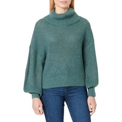 Abbildung von JACQUELINE de YONG Strickpullover Rollkragen Strick Pullover Puffärmel JDYMEGAN 6393 in Petrol