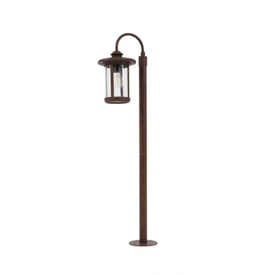 Abbildung von Lindby Wegeleuchte Zayn, rost, Glas, Höhe 109 cm