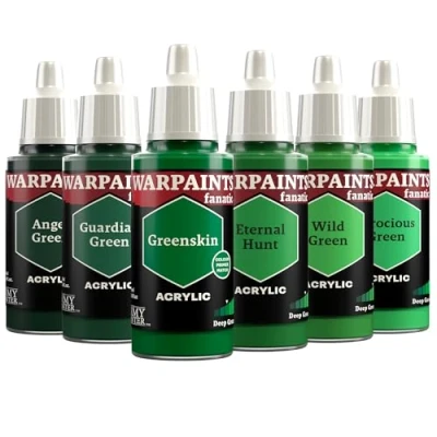 Abbildung von The Army Painter, Warpaints Fanatic Flexible Triad: Deep Greens, 6 x 18 ml Acrylfarbe, Miniatur Hobbybemalung, Für Wargaming