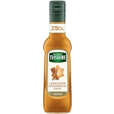 Abbildung von Mathieu Teisseire Lebkuchen Sirup, Für Getränke, Erfrischungsgetränke, Cocktails, Kaffee und Desserts, 25 cl Flasche
