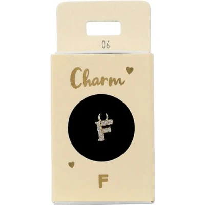 Abbildung von Depesche 11834 006 Charm Buchstabe F, vergoldeter Anhänger für Halsketten, Armband und Ohrringe, ideal als kleines Geschenk