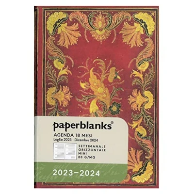 Abbildung von Paperblanks Agenda 18 Monate 2023 2024 Flamammetta Horizontal Mini (95 x 140 mm)