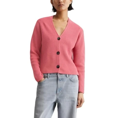 Abbildung von Marc O&#039;Polo Cardigan Longsleeve V NECK Strickjacke, Damen, Größe: Small, Blushed berry