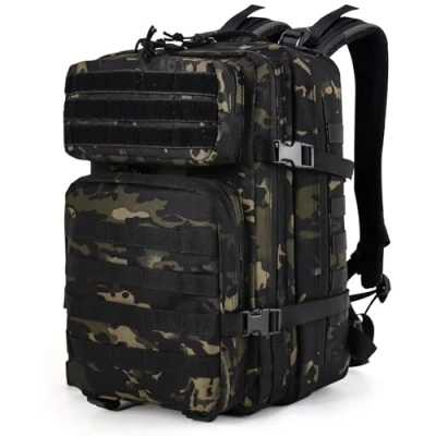 Abbildung von TAN.TOMI Taktischer Rucksack, 45L Militär Outdoor Travel Backpack, Tactical Backpack mit Klettverschluss, Bundeswehr Rucksack Geeignet für Reisen, Abenteuer.