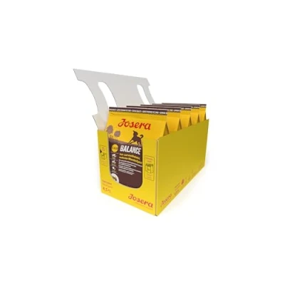 Abbildung von JOSERA Balance (5 x 900 g) Senior Premium Trockenfutter für ausgewachsene ältere Hunde Geflügel &amp; Reis fett und eiweißreduziert speziell Senioren weizenfrei Hundefutter 5er Pack