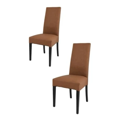 Abbildung von t m c s Tommychairs 2er Set Moderne Stühle Luisa für Küche und Esszimmer, robuste Struktur aus lackiertem Buchenholz Farbe Wengeholz, Gepolstert mit Kunstleder in der Lederfarbe bezogen