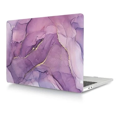 Abbildung von Hülle Kompatibel mit MacBook Pro 16 Zoll 2020 Freisetzung A2141 Touch Bar and ID, Plastik Schützend Hartschale Snap Case für Zoll, Violette Murmel