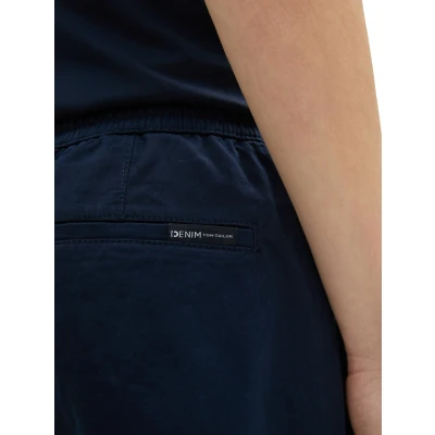 Abbildung von TOM TAILOR Denim Chinohose mit Gummizug am Bein und Bindeband