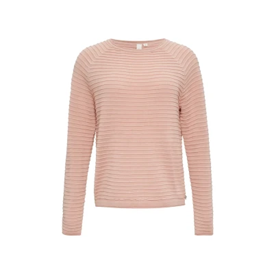 Abbildung von QS MIT Strukturmuster Strickpullover, Damen, Größe: Medium, Perlmuttrosa