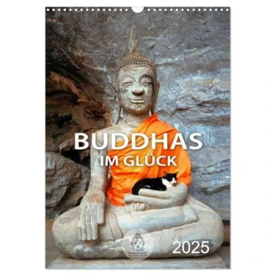 Abbildung von Buddhas im Glück (Wandkalender 2025 DIN A3 hoch), CALVENDO Monatskalender