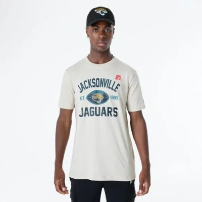 Abbildung von JACKSONVILLE JAGUARS New Era Cap NFL Regular T Shirt Distressed Screenprint Team Graphic Stone Unisex
