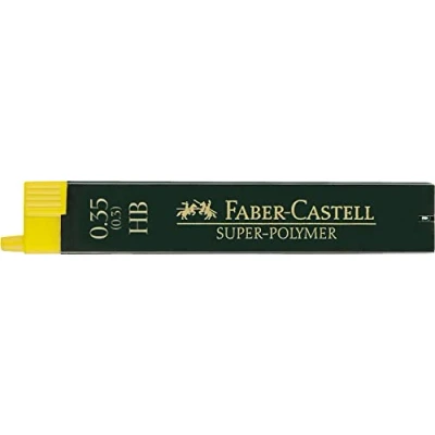 Abbildung von FABER CASTELL SUPER POLYMER Bleistiftminen schwarz HB 0,35 mm 12 Stück