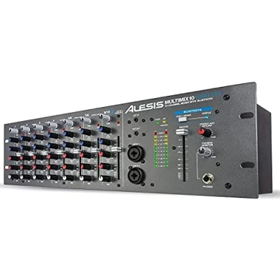 Abbildung von Alesis MultiMix 10 Wireless Kanal Rackmixer mit Bluetooth Phantomspannung und 2 Band EQ