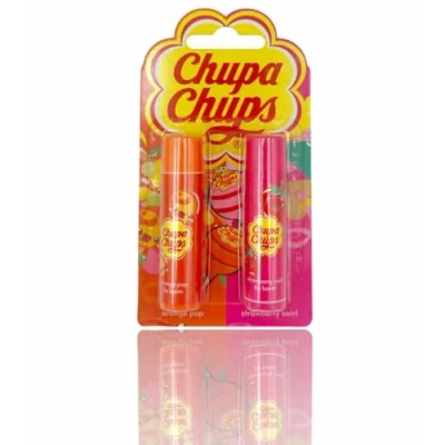 Abbildung von Chupa Chups Lippenbalsam Set, Orange und Erdbeere, 2 Stück