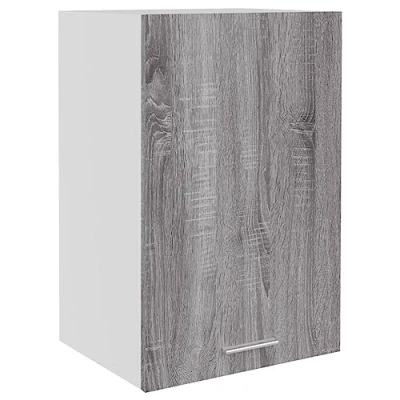 Abbildung von vidaXL Hängeschrank, Küchenschrank mit viel Stauraum, Wandmontage Einbauküche Schrank, Oberschrank Küche, Modern, Grau Sonoma Holzwerkstoff