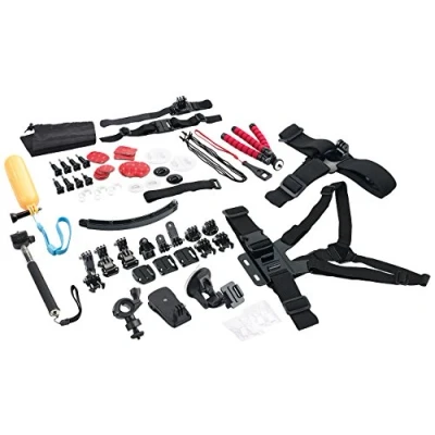 Abbildung von Somikon Actioncam Zubehör: 66in1 Zubehör Set für Action Cam DV 4017.WiFi, 850.WiFi und GoPro® (Action Kamera Zubehör, Set, Unterwasserkamera)