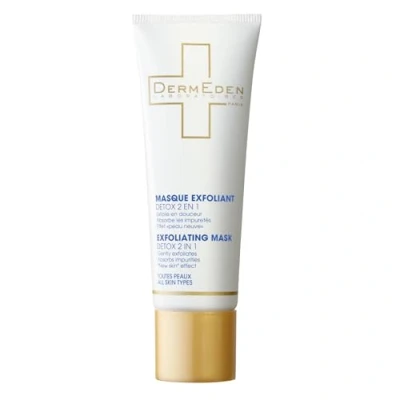 Abbildung von DermEden Detox Peeling Maske 50 ml 2 in 1 Entfernt alle Unreinheiten und Verschmutzungspartikel Reinigt, strafft entschlackt die Hautporen Französische Herstellung