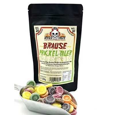 Abbildung von Brause Prickel Taler lecker fruchtig brausige Bons mild 200g Red Devils Taste Kids Bonbon