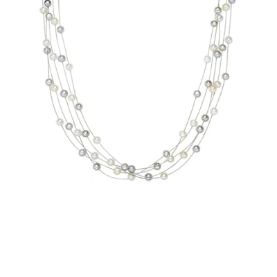 Abbildung von Valero Pearls Halsketten Halskette, Damen, Größe: One Size, Silber