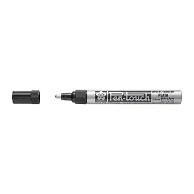 Abbildung von SAKURA Pen Touch Tinte, mittelgroß, silberfarben, 0,02 x 4,9 1,9 cm