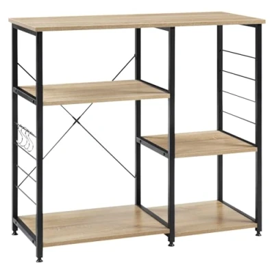 Abbildung von Woltu Küchenregal, 1 tlg., Standregal aus Metall &amp; Holz mit 5 Ablageflächen
