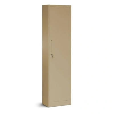Abbildung von Jan Nowak Aktenschrank 185 x 45 40 cm Büroschrank Metallschrank Aufbewahrungsschrank 4 Fachböden Flügeltür Pulverbeschichtung Metall Beige