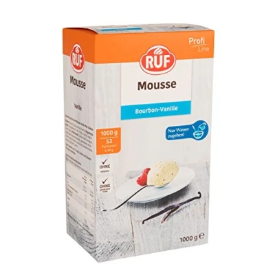 Abbildung von RUF Mousse au Vanille, nur Wasser zugeben, Dessertpulver für Vanillemousse, einfach portionierbar, Menü oder Buffet, Großpackung, 1x1000g