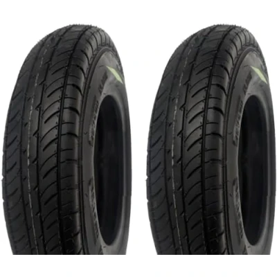 Abbildung von 2 Reifen 4.00 10 Tubeless 4 P.R. (Tele) für Räder Sackkarre Anhänger Boot Transportkupplung 60J