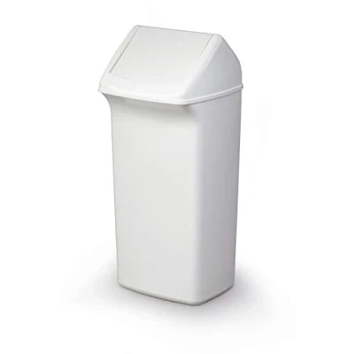 Abbildung von Durable Abfallbehälter mit Schwingdeckel Durabin Flip, 40 Liter, 1 Stück, weiß, 1809798010