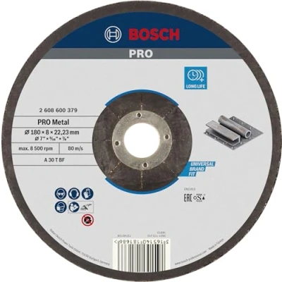 Abbildung von Bosch Accessories 2608600379 Schruppscheibe gekröpft 180 mm 22.23 1 St.