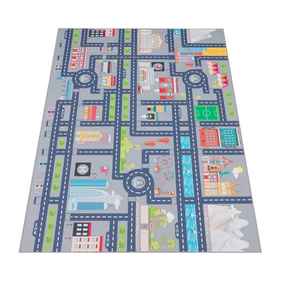 Abbildung von Paco Home Kinderteppich &quot;Bino 575&quot;, rechteckig, Kurzflor, Straßen Spiel Teppich, Kinderzimmer