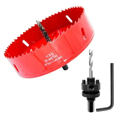 Abbildung von Lochsäge 140mm, LAIWEI Schwerlast Dorn lochbohrer, 4341 Bohrer, Lochfräser zum Bohren von Löchern in Holz, Aluminium, PVC und anderen Materialien, Bohrwerkzeuge