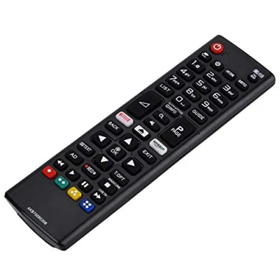 Abbildung von Richer R TV Ersatzfernbedienung, Fernseher Ersatz Fernbedienung Remote Control Unterstützung 3D SMART Home NETELIX ,Geeignet für LCD AKB750953 Schwarz