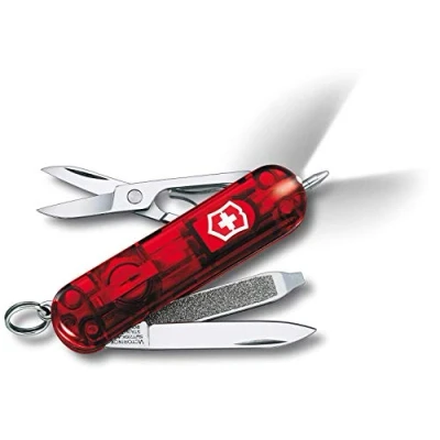 Abbildung von Victorinox Schweizer Taschenmesser Klein, Signature Lite, Multitool, Swiss Army Knife mit 7 Funktionen, Klinge, Nagelfeile, Schraubendreher 2.5 mm