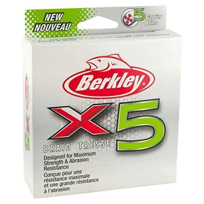 Abbildung von Berkley X5 Braid Low Vis Green 150m 0,08mm 7,6kg Geflochtene Schnur