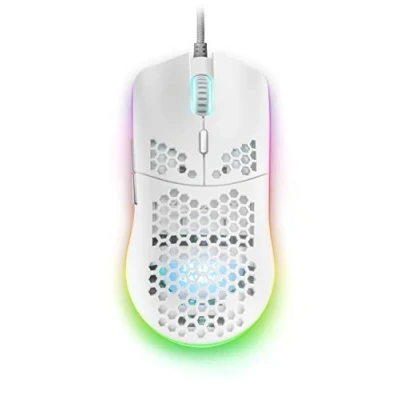 Abbildung von Mars,USB, Gaming MMAX Weiß, RGB 12400 DPI Maus, Ultraleicht 69g, Flexkabel, Software