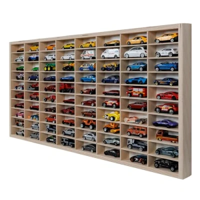 Abbildung von Dekoralove HOLZORGANISATOR 80X40CM für Schubladen kompatibel Hot Wheels Schmuck Holz Aufbewahrungsfächer