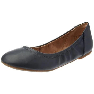 Abbildung von Amazon Essentials Damen Belice Ballerinas, Marineblau Kunstleder, 41 EU Weit