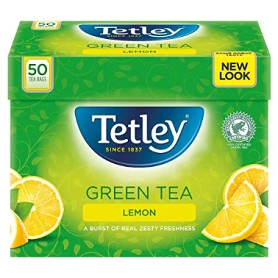 Abbildung von Tetley Green Tea Lemon 50 Btl. 100g grüner Tee mit Zitronengeschmack