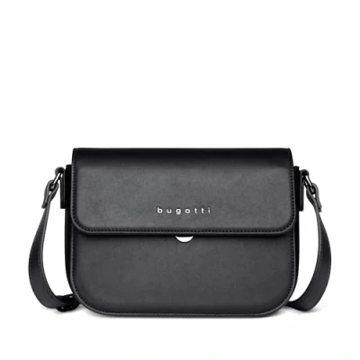 Abbildung von bugatti Almata Damen Schultertasche S, Umhängetasche klein, Clutch aus Kunstleder, schwarz