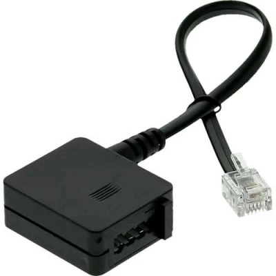 Abbildung von 3er Set TAE Adapterkabel, RJ11 Stecker auf F Buchse, 0,2m