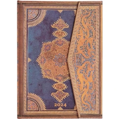 Abbildung von Paperblanks 12 Monatskalender 2024 Safawidisch Indigo Verso Midi (130 x 180 mm)
