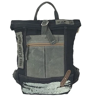 Abbildung von Sunsa Cityrucksack Vegan Rucksack Vintage Rolltop Freizeitrucksack,