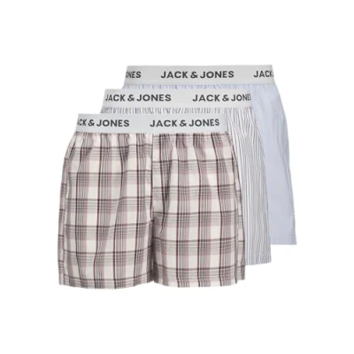 Abbildung von Jack &amp; Jones Jacalvin 3 PACK Boxershorts, Herren, Größe: Small, Skyway/cloud dancer