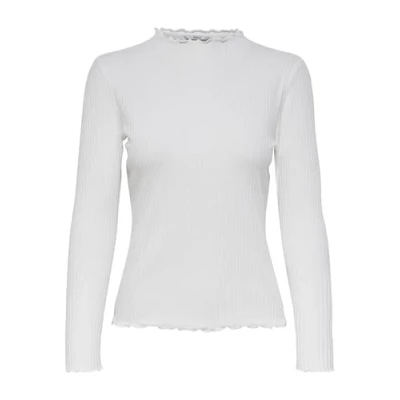 Abbildung von ONLY Damen ONLEMMA L/S HIGH Neck NOOS JRS Top, Egret, XXL