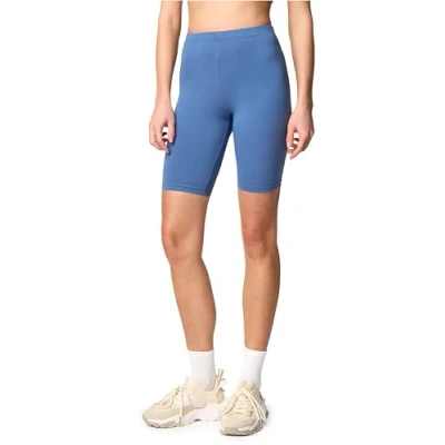 Abbildung von Merry Style Damen Sport Leggings kurz Sportleggings Radlerhose Sporthose aus Baumwolle MS10 200 (Jeans, L)