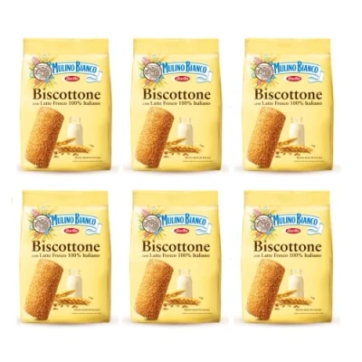 Abbildung von 6x Mulino Bianco Biscottone Kekse mit 100 % italienischer Frischmilch 700 g + Italian gourmet polpa 400g